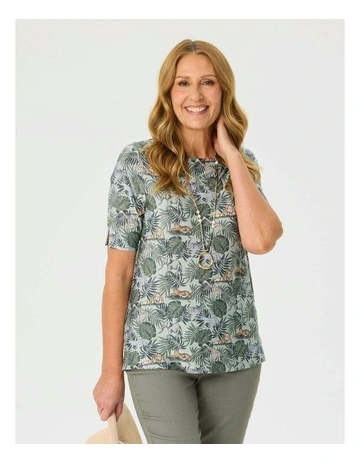 Kruger Elbow Sleeve Tee in Sage