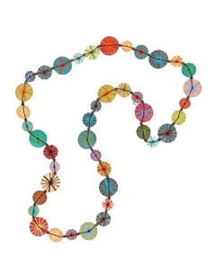 Orla Wooden Necklace in Multi