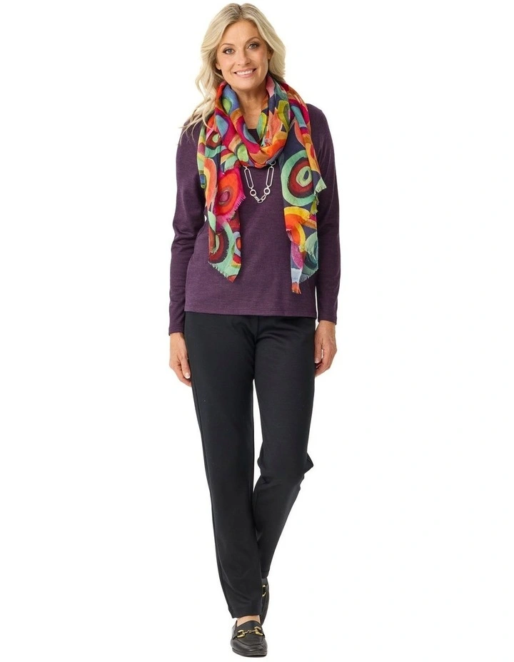 Hedrena Classic Long Sleeve Tee in Raisin image 5