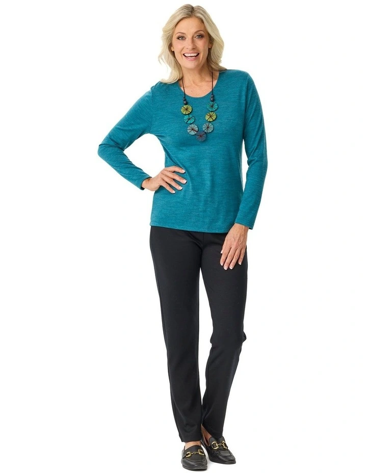 Hedrena Classic Long Sleeve Tee in Ocean image 4
