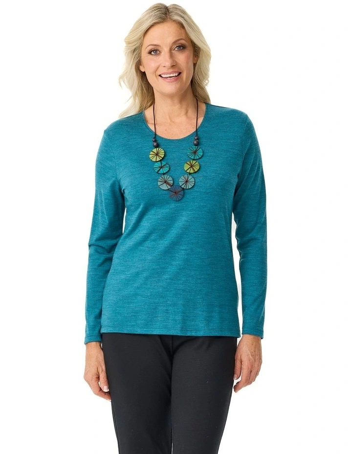 Hedrena Classic Long Sleeve Tee in Ocean image 5
