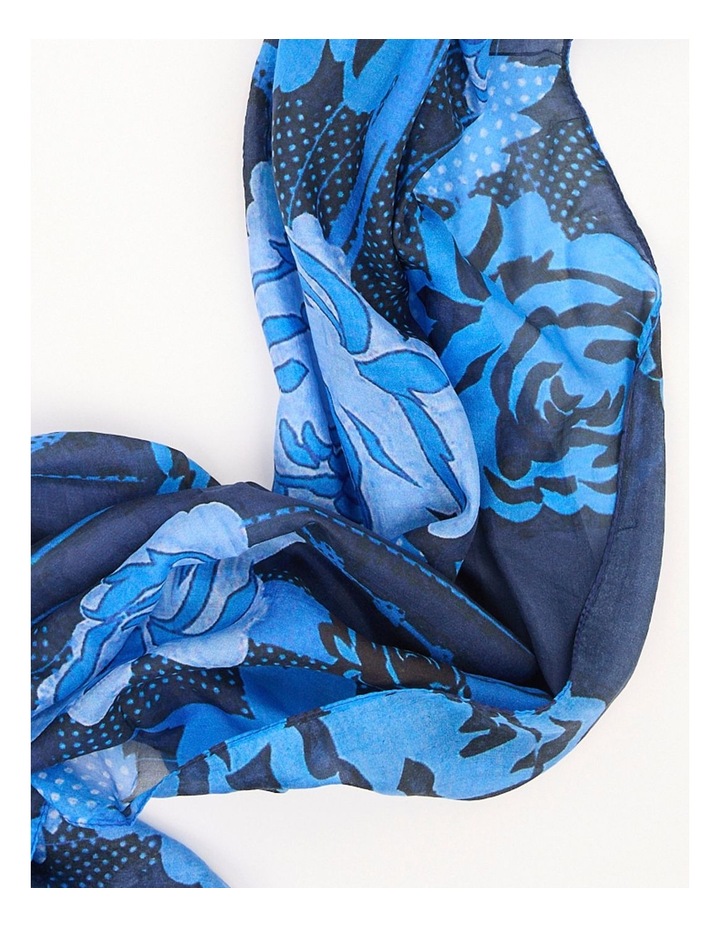 Ryana Silk Scarf in Blue Mix image 2