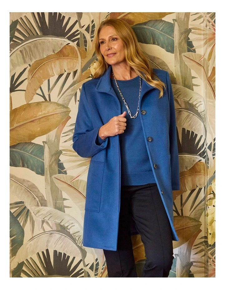 Melanie Merino Wool Crew Neck Sweater in Grey image 6