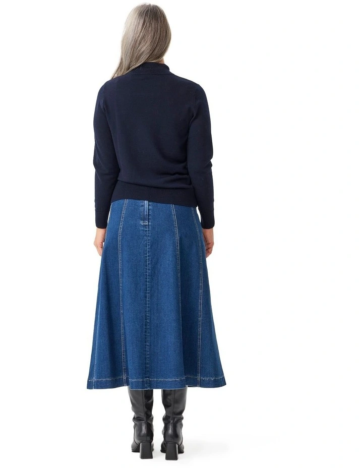 Viola Turtle Neck Sweater in Navy image 2