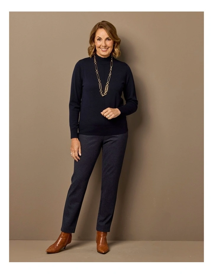 Viola Turtle Neck Sweater in Navy image 7