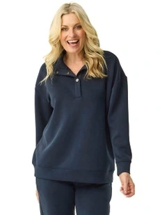 Energy Stud Neck Top in Blue