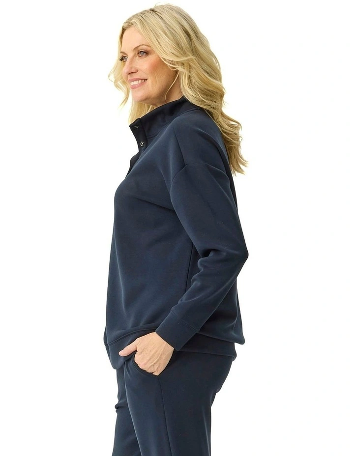 Energy Stud Neck Top in Blue image 3