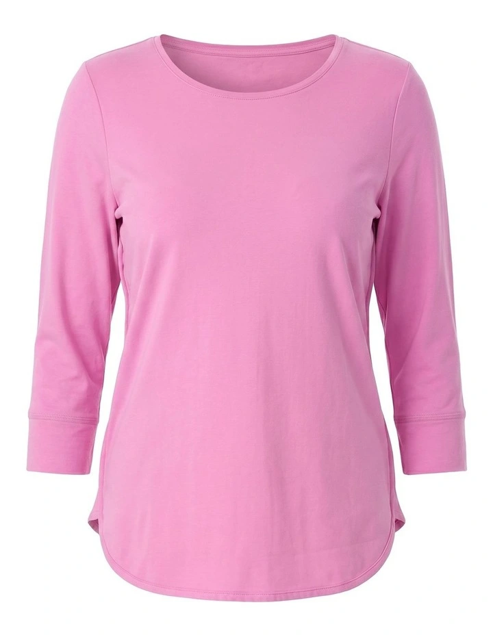 Eternity 3/4 Sleeve Top in Pink image 6