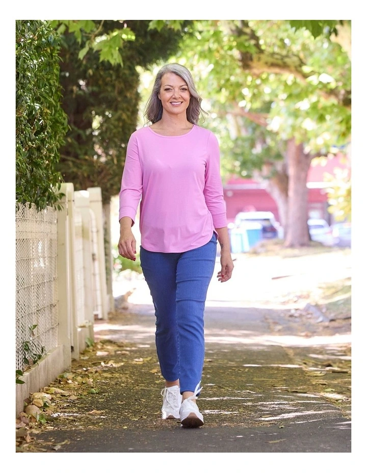 Eternity 3/4 Sleeve Top in Pink image 7