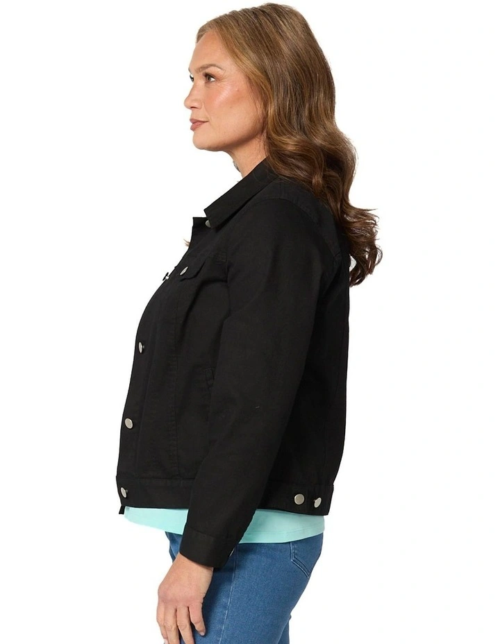 Collared Suzy Jacket in Black image 3