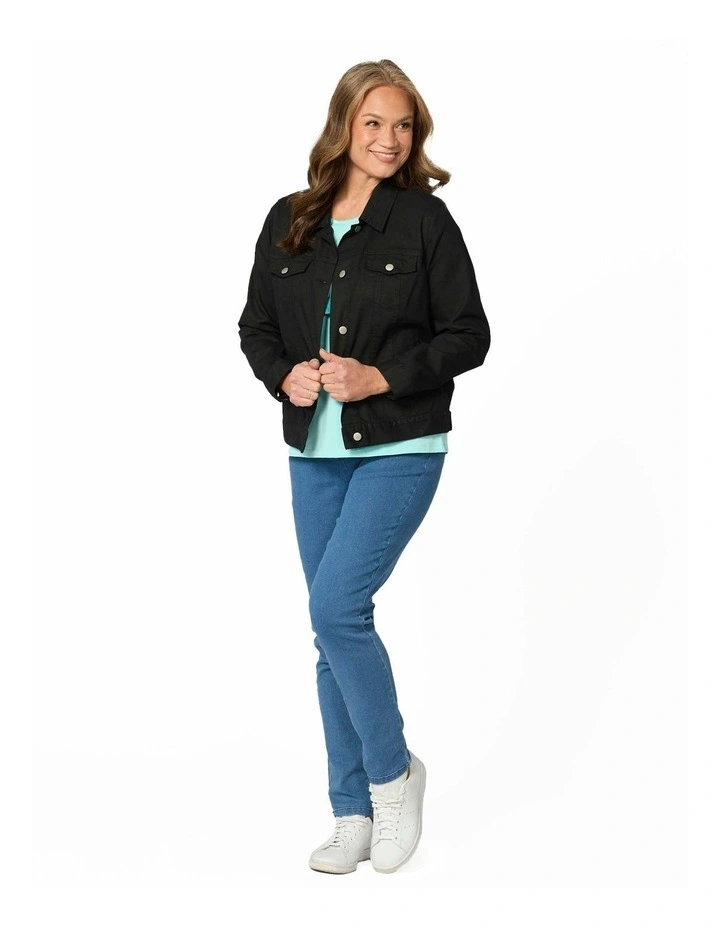 Collared Suzy Jacket in Black image 4