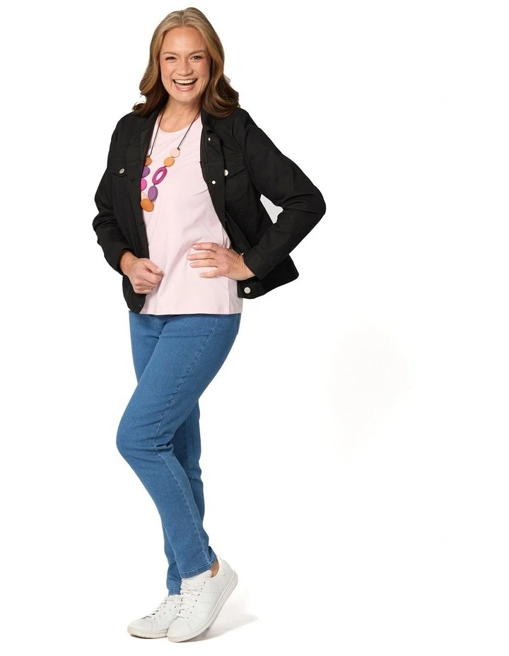 Collared Suzy Jacket in Black image 5