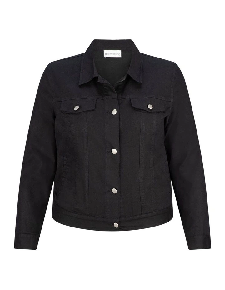 Collared Suzy Jacket in Black image 7