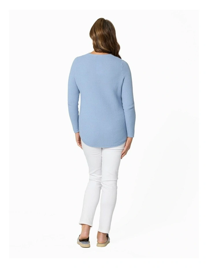 Betty Textured Sweater in Blue image 2