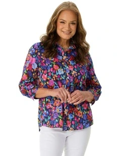 Coventry 3/4 Sleeve Print Shirt in Multi
