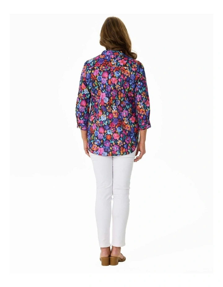 Coventry 3/4 Sleeve Print Shirt in Multi image 2