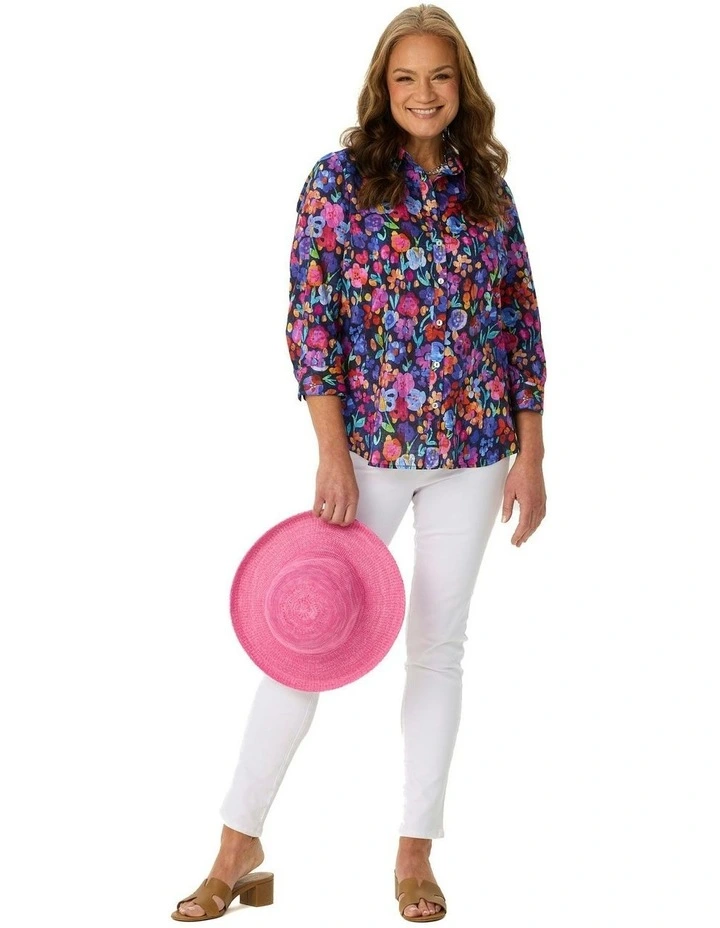 Coventry 3/4 Sleeve Print Shirt in Multi image 4