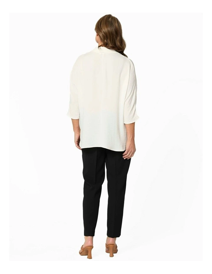 Arabella Dolman 3/4 Sleeve Shirt in Cream image 2