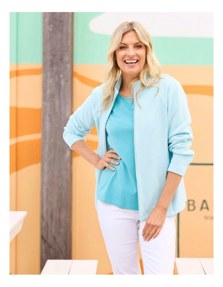 Everyday Ribbon Trim Short Sleeve Tee in Blue image 5