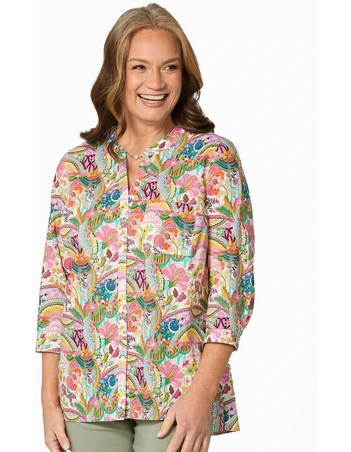 The Liberty Stage 3/4 Sleeve Shirt in Assorted image 1