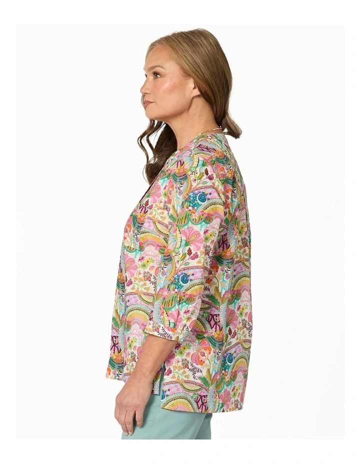 The Liberty Stage 3/4 Sleeve Shirt in Assorted image 3