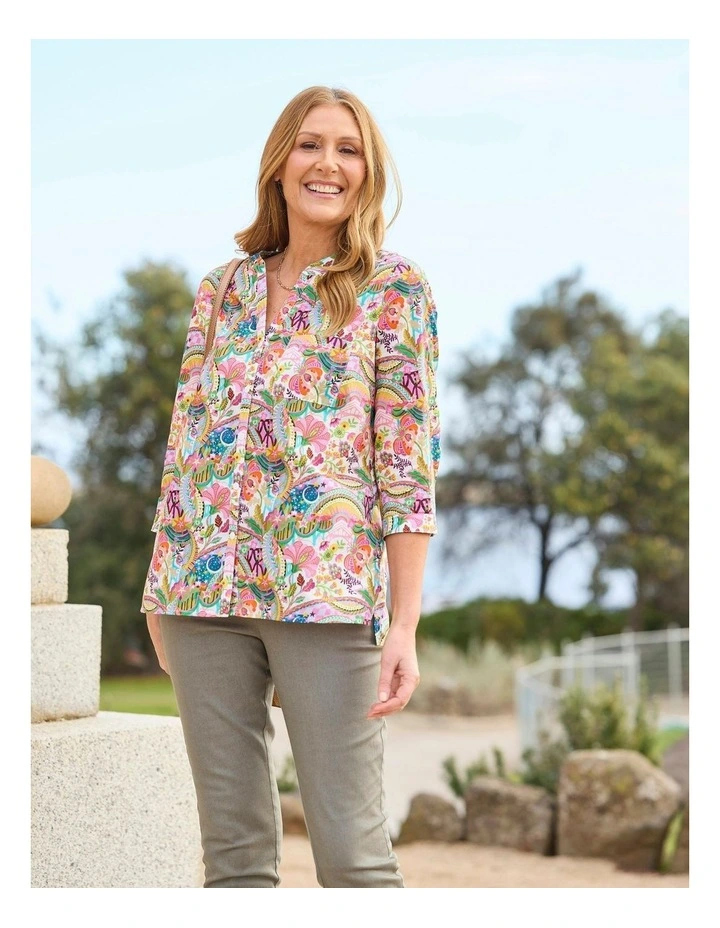The Liberty Stage 3/4 Sleeve Shirt in Assorted image 5