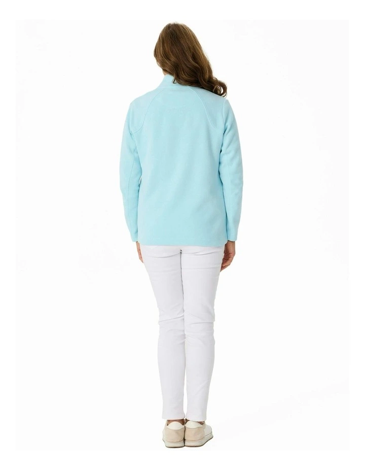 Haven French Rib Zip Up Jacket in Blue image 2