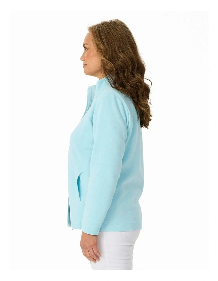 Haven French Rib Zip Up Jacket in Blue image 3