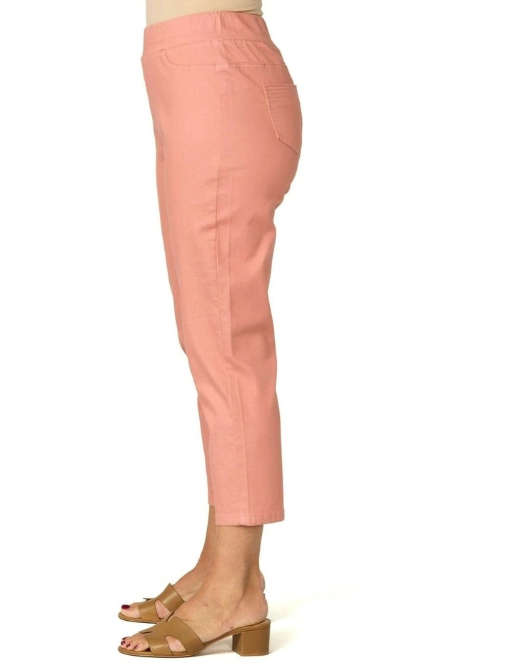 Sandy Stretch 7/8 Pull On Jean in Rose image 3