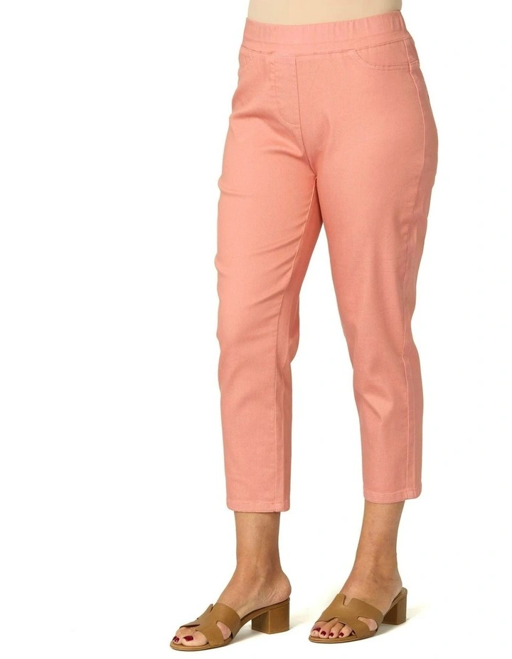 Sandy Stretch 7/8 Pull On Jean in Rose image 4