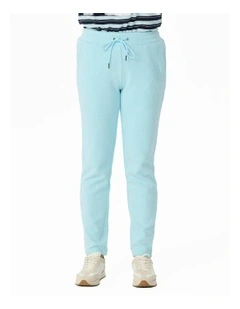 Haven Rib Drawstring Pant in Blue