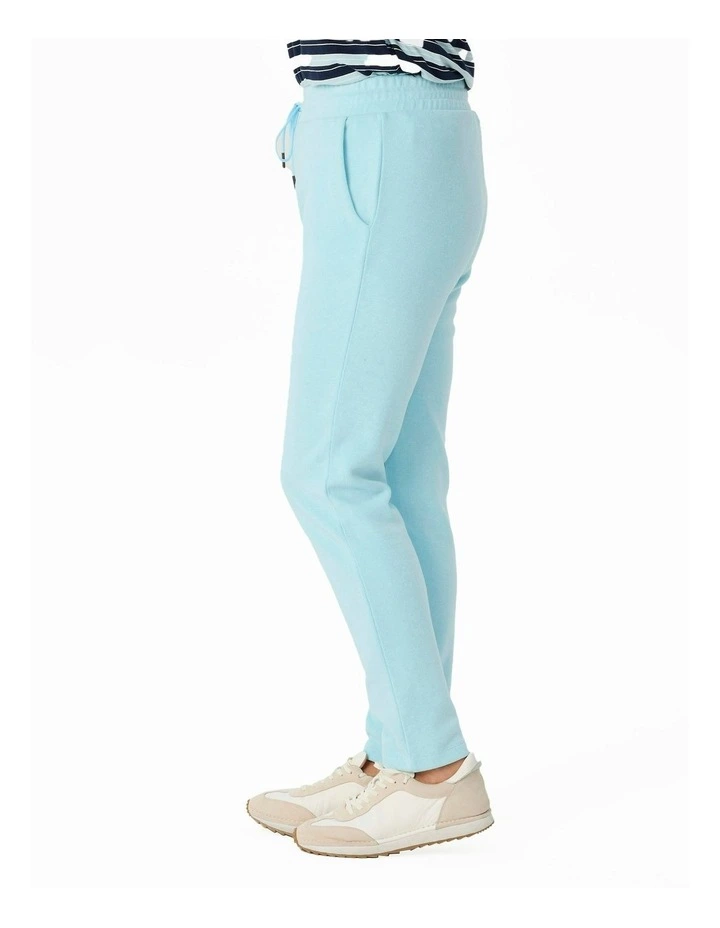 Haven Rib Drawstring Pant in Blue image 3