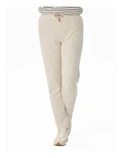 Retreat Top Stitch Pull On Pant in Taupe