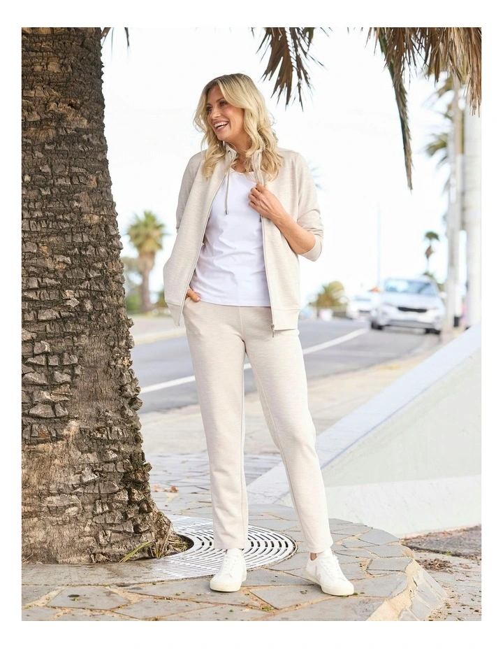 Retreat Top Stitch Pull On Pant in Taupe image 4