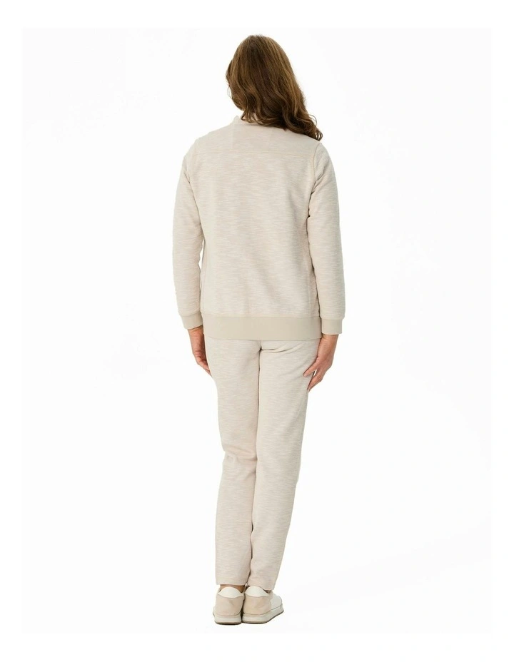 Retreat Top Stitch Zip Up Jacket in Taupe image 2