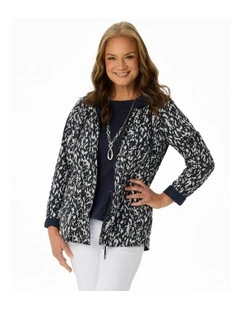 Noah Reversible Print Anorak in Navy