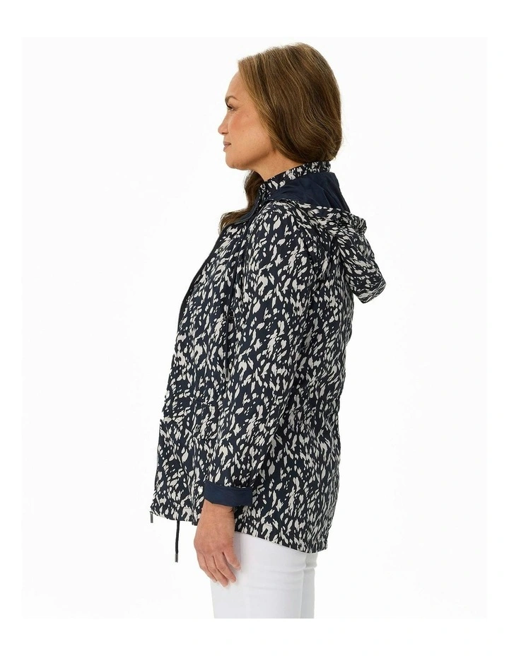 Noah Reversible Print Anorak in Navy image 3