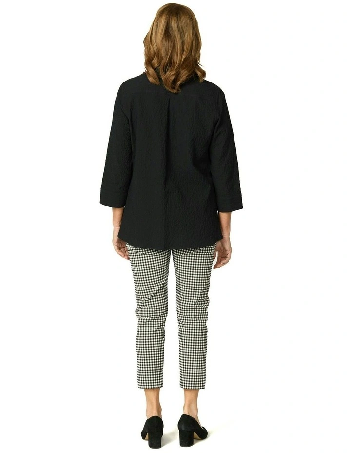 Squeak 3/4 Sleeve Shirt in Black image 2