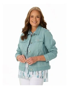 Collared Suzy Jacket in Teal