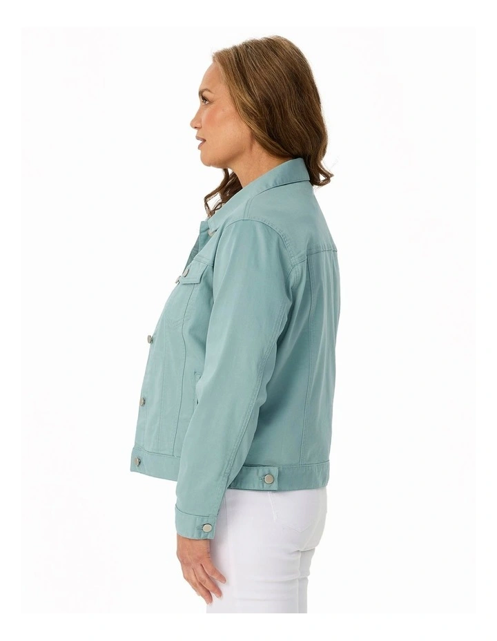 Collared Suzy Jacket in Teal image 3