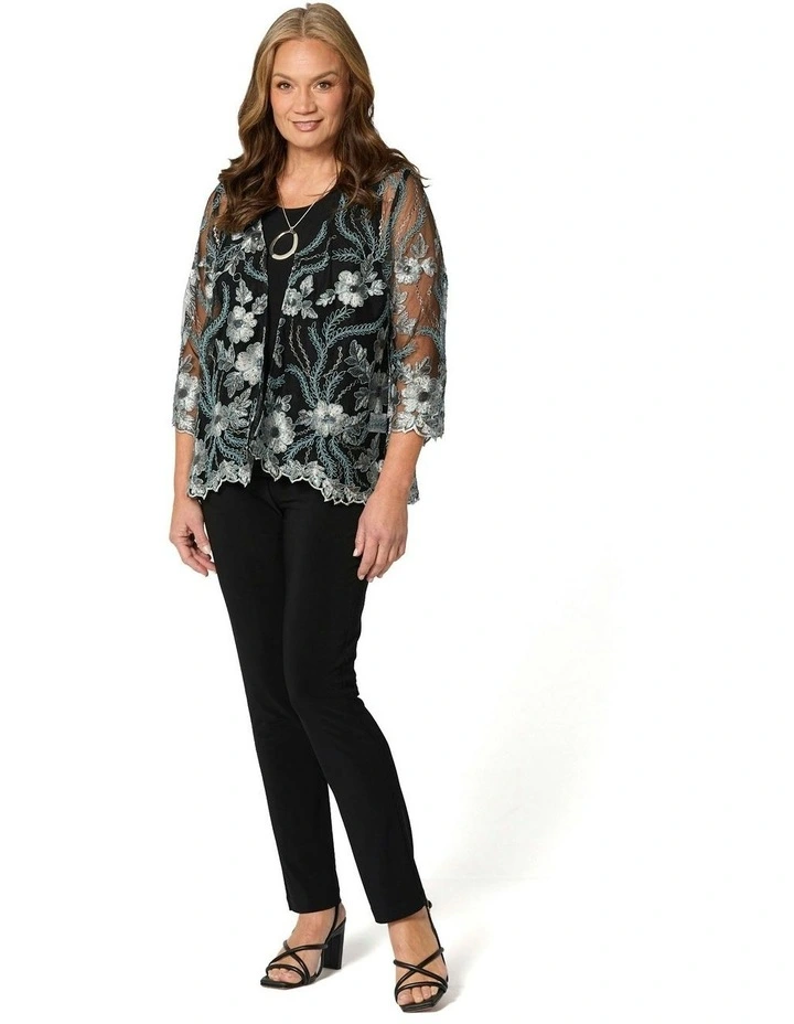 Merideth Embroidered Jacket in Black image 4