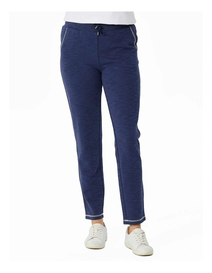 Retreat Top Stitch Pull On Pant in Indigo image 1