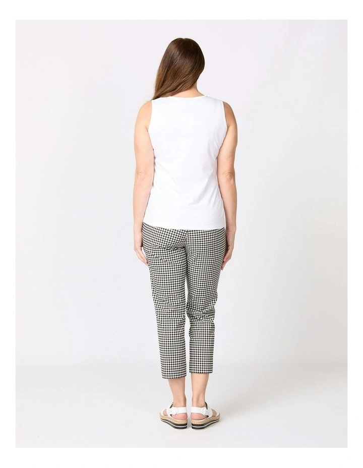 Easy Ribbon Trim Singlet in White image 2