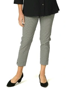 Bayside Check 7/8 Basque Pant in Multi
