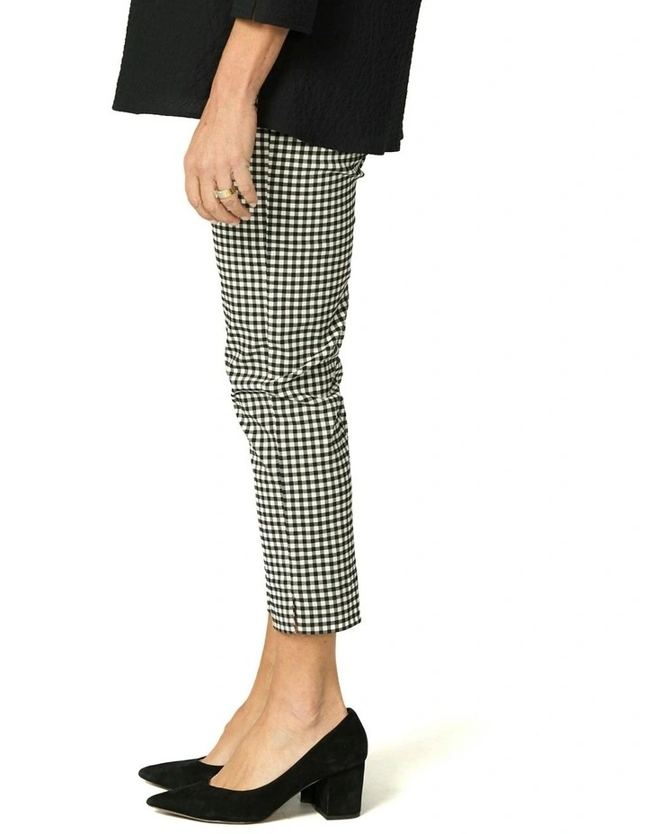 Bayside Check 7/8 Basque Pant in Multi image 3