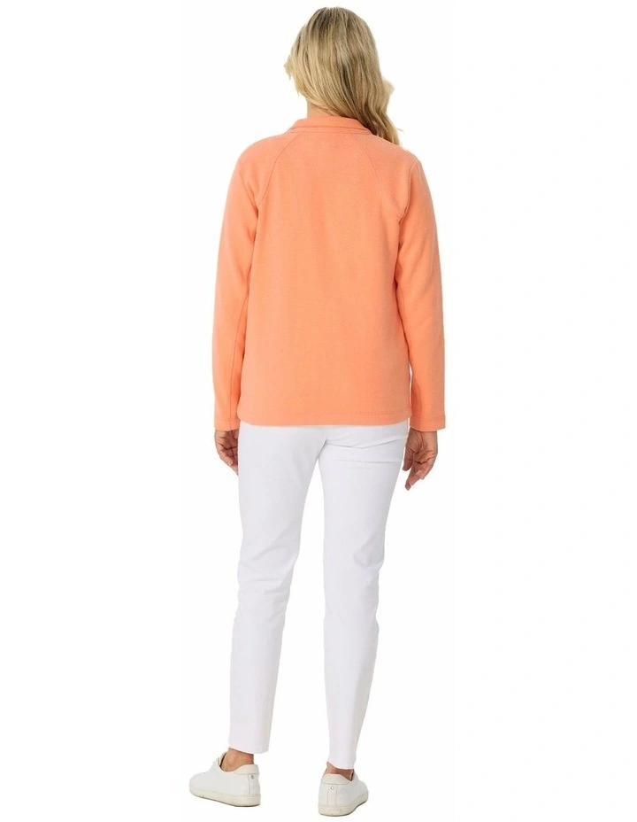 Haven French Rib Zip Up Jacket in Orange image 2