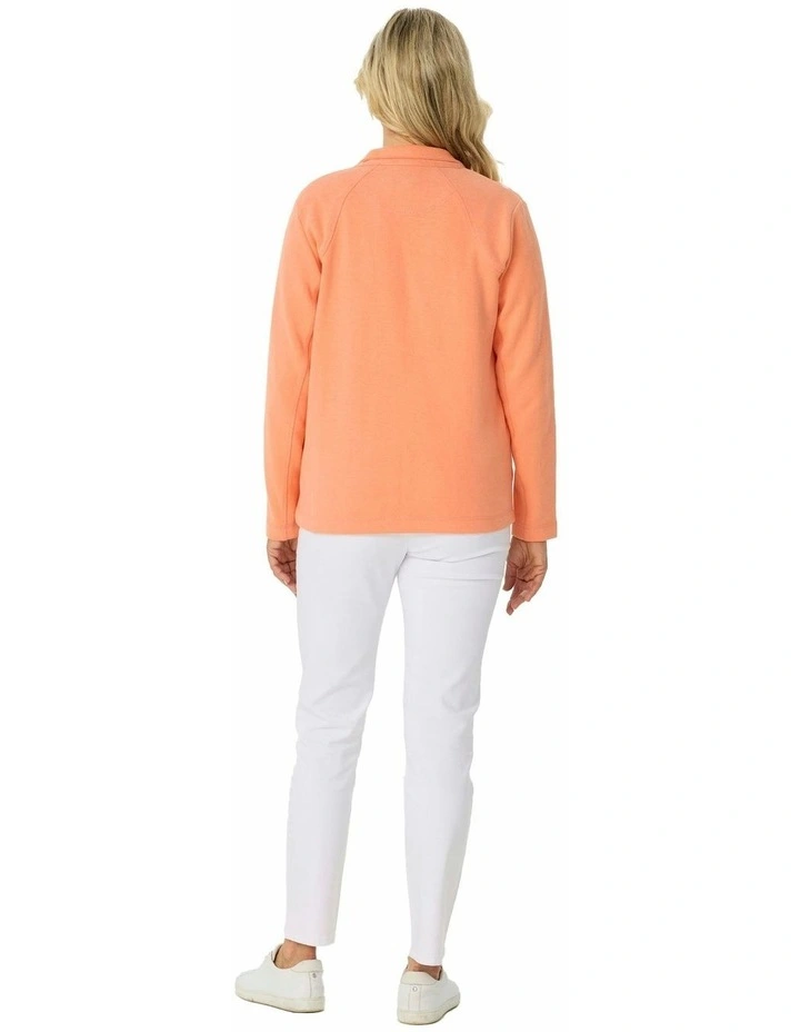 Haven French Rib Zip Up Jacket in Orange image 2