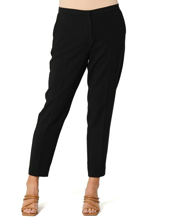 Mara 7/8 Zip Front Narrow Pant in Black image 1