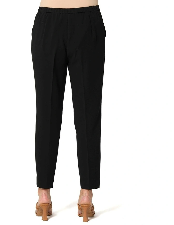 Mara 7/8 Zip Front Narrow Pant in Black image 2