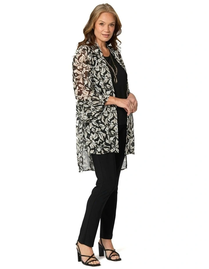 Forever Chiffon Kimono in Multi image 4